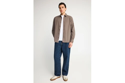 Funky Buddha Ανδρικό Πουκάμισο Basic (FBM013-051-05-MOON-MIST)