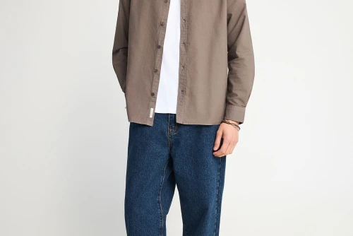 Funky Buddha Ανδρικό Πουκάμισο Basic (FBM013-051-05-MOON-MIST)