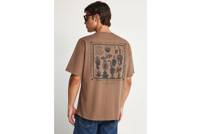 Funky Buddha Ανδρικό Κοντομάνικο T-Shirt Πουρό