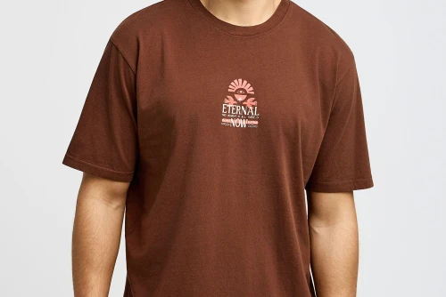 Funky Buddha Graphic Print T-Shirt Ανδρικό (FBM013-053-04-BRUNETTE)
