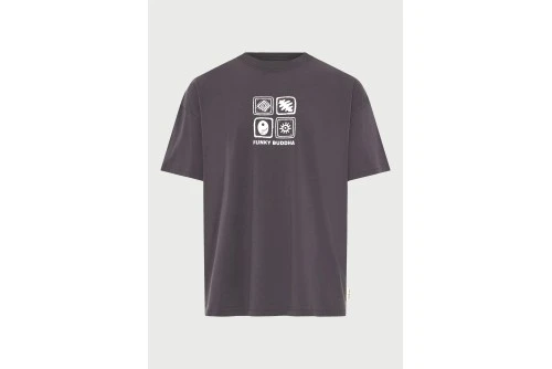Funky Buddha Oversized T-Shirt Ανδρικό (FBM013-055-04-ANTHRACITE)