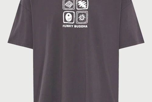 Funky Buddha Oversized T-Shirt Ανδρικό (FBM013-055-04-ANTHRACITE)