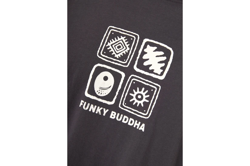 Funky Buddha Ανδρικό Κοντομάνικο T-Shirt Ανθρακί