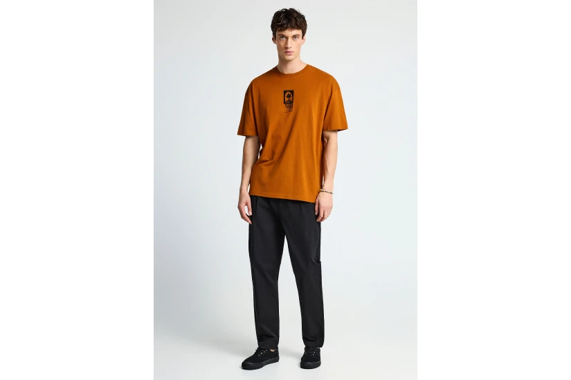 Funky Buddha Ανδρικό Κοντομάνικο T-Shirt Πορτοκαλί