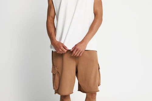 Funky Buddha Ανδρικό  Βερμούδα Φούτερ (FBM013-059-03-TOBACCO-BROWN)