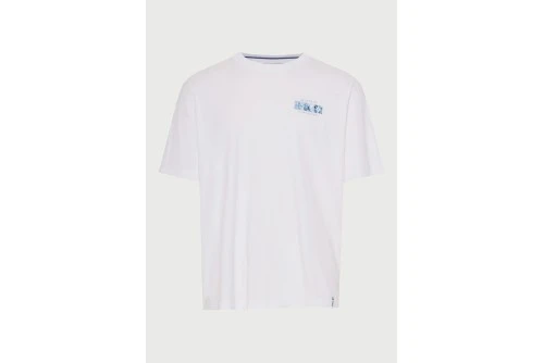 Funky Buddha Print On The Back T-Shirt Ανδρικό (FBM013-060-04-WHITE)