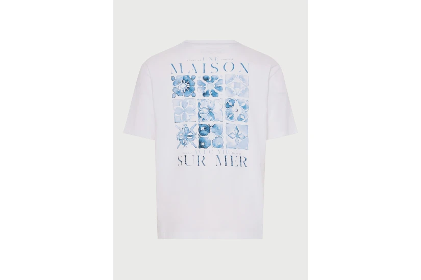 Funky Buddha Ανδρικό Κοντομάνικο T-Shirt Λευκό, Μπλε