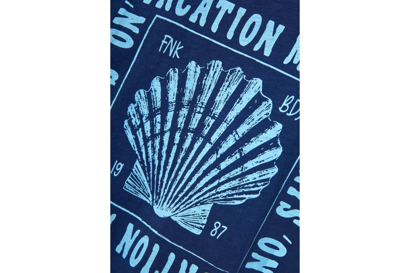 Funky Buddha Ανδρικό Κοντομάνικο T-Shirt Μπλε Σκούρο