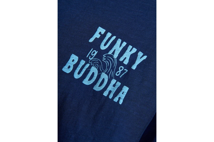 Funky Buddha Ανδρικό Κοντομάνικο T-Shirt Μπλε Σκούρο