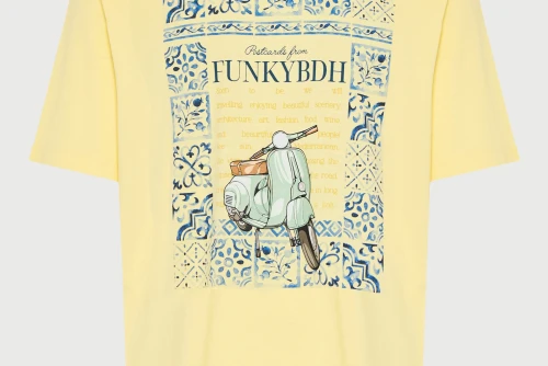 Funky Buddha Ανδρική Μπλούζα Κοντό Μανίκι Και Τύπωμα (FBM013-063-04-LEMONADE)