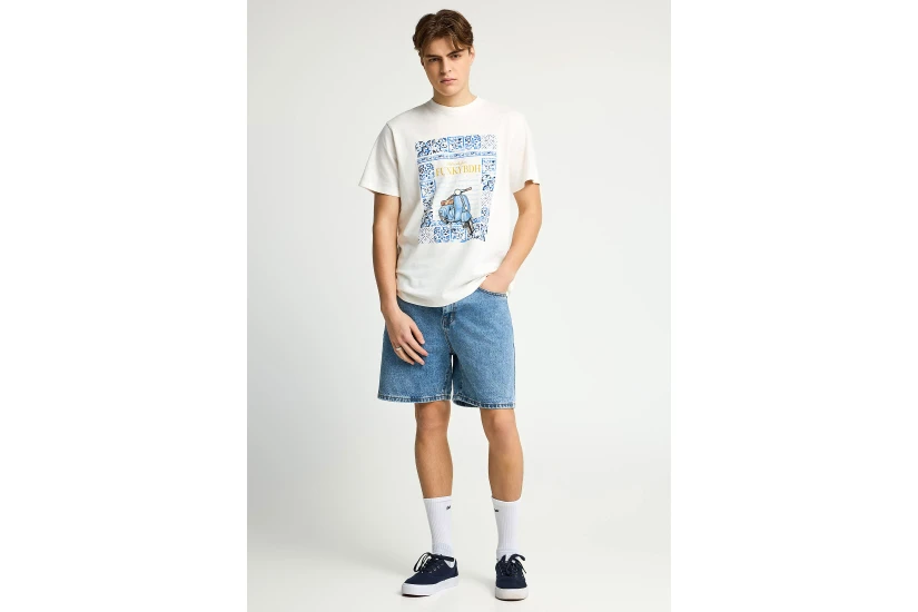 Funky Buddha Ανδρικό Κοντομάνικο T-Shirt Εκρού, Διάφορα Χρώματα