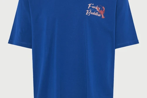 Funky Buddha Relaxed T-Shirt Ανδρικό (FBM013-066-04-TWILIGHT-BLUE)