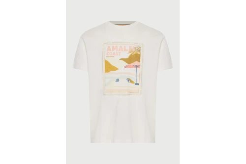Funky Buddha Print T-Shirt Ανδρικό (FBM013-069-04-OFF-WHITE)