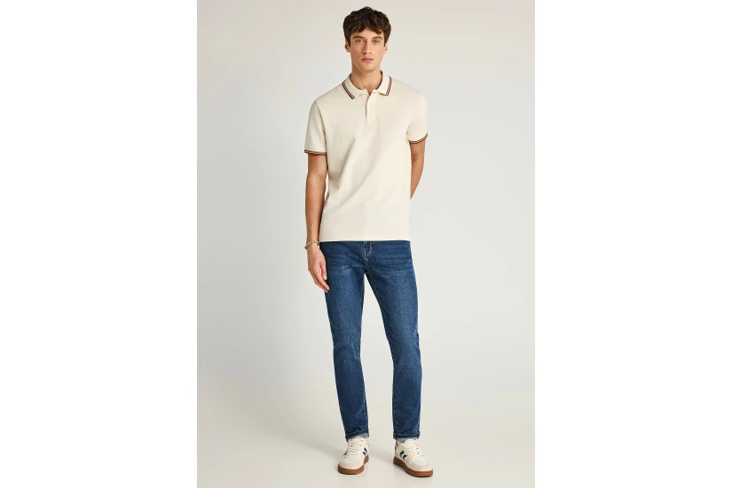 Funky Buddha Slim Tapered Fit Ανδρικό Παντελόνι Τζιν Μπλε Σκούρο