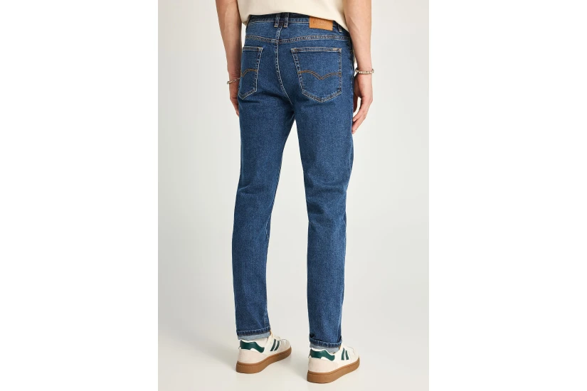 Funky Buddha Slim Tapered Fit Ανδρικό Παντελόνι Τζιν Μπλε Σκούρο