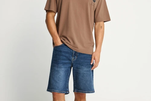 Funky Buddha Βερμούδα Τζιν Ανδρική (FBM013-070-03-MD-BLUE)