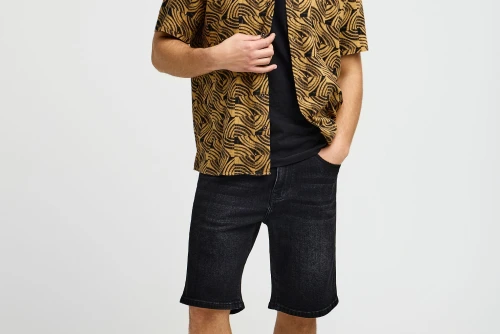 Funky Buddha Βερμούδα Τζιν Ανδρική (FBM013-072-03-BLACK)