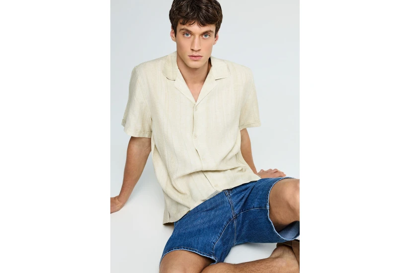 Funky Buddha The Essentials Ανδρική Βερμούδα Τζιν Μπλε