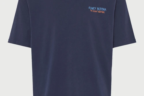 Funky Buddha Print On The Back T-Shirt Ανδρικό (FBM013-074-04-NAVY)