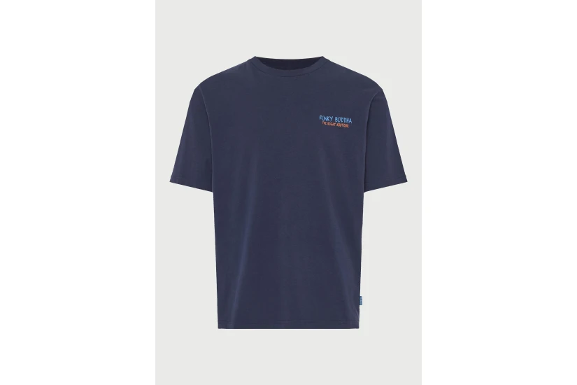 Funky Buddha Ανδρικό Κοντομάνικο T-Shirt Μπλε Σκούρο