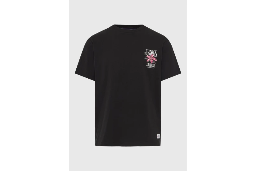 Funky Buddha Ανδρικό Κοντομάνικο T-Shirt Μαύρο