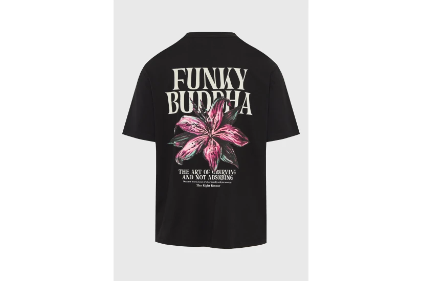 Funky Buddha Ανδρικό Κοντομάνικο T-Shirt Μαύρο