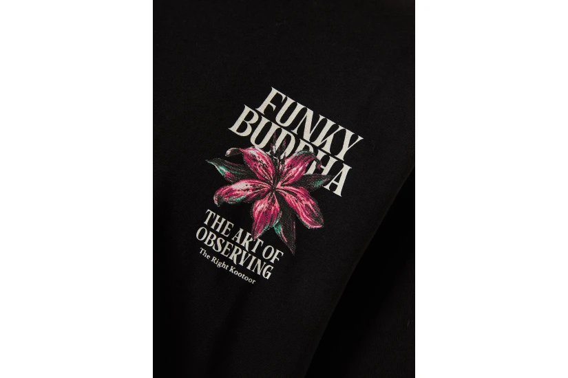 Funky Buddha Ανδρικό Κοντομάνικο T-Shirt Μαύρο