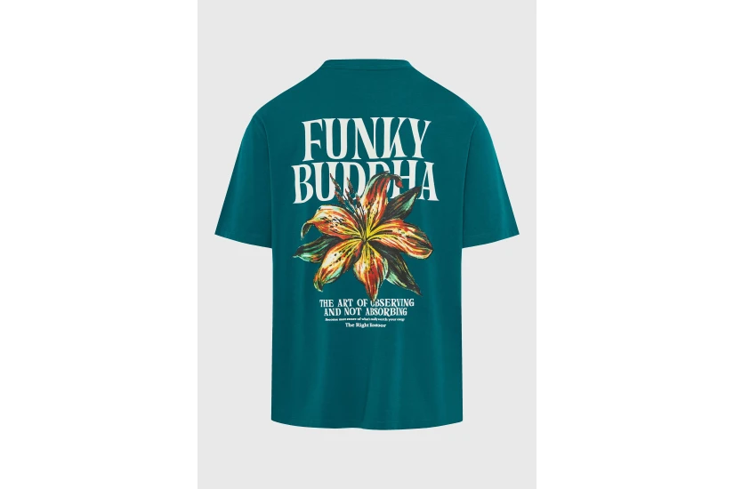 Funky Buddha Ανδρικό Κοντομάνικο T-Shirt Πετρόλ