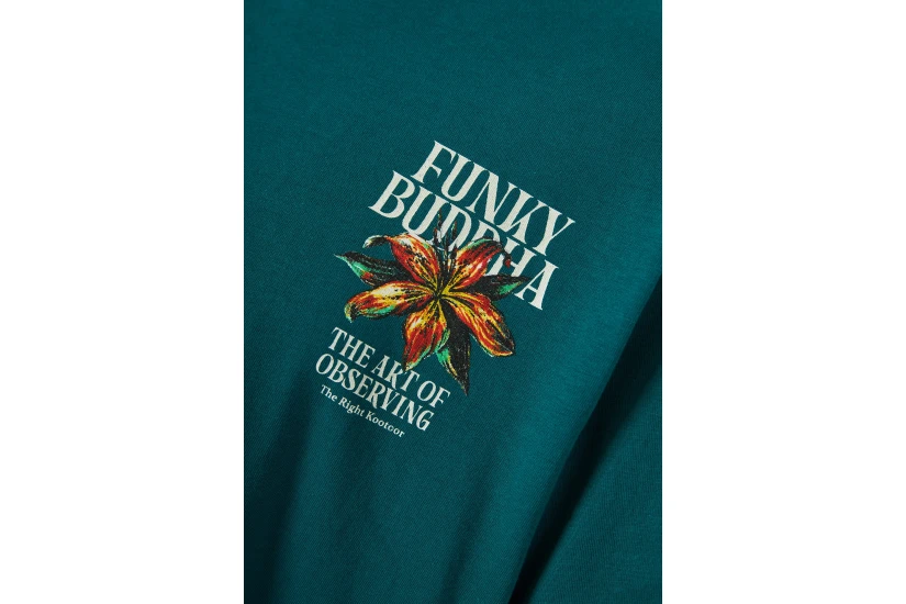 Funky Buddha Ανδρικό Κοντομάνικο T-Shirt Πετρόλ