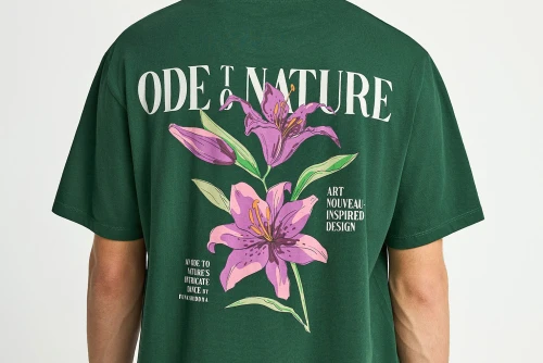 Funky Buddha Print On The Back T-Shirt Ανδρικό (FBM013-078-04-BISTROT-GREEN)