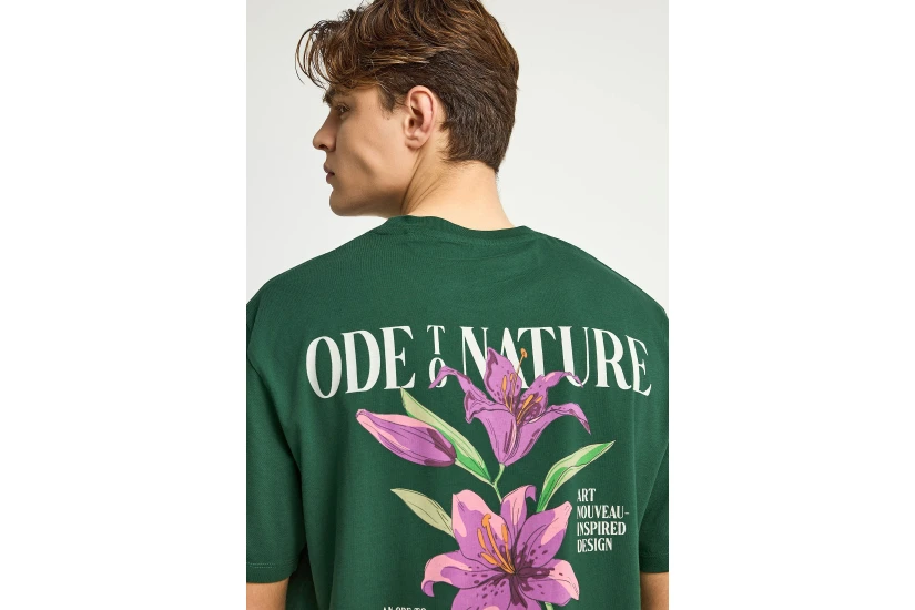 Funky Buddha Ανδρικό Κοντομάνικο T-Shirt Πράσινο