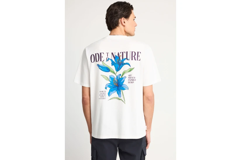 Funky Buddha Ανδρικό Κοντομάνικο T-Shirt Εκρού