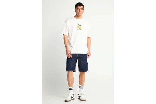Funky Buddha Print On The Back T-Shirt Ανδρικό (FBM013-081-04-OFF-WHITE)