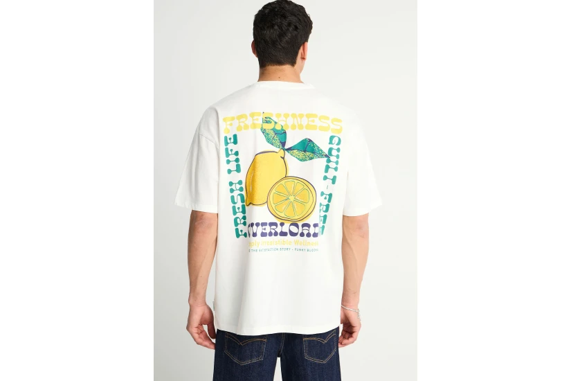 Funky Buddha Ανδρικό Κοντομάνικο T-Shirt Λευκό