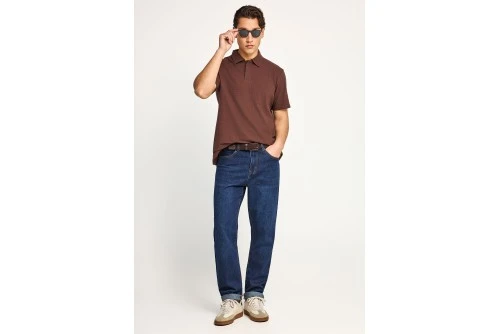 Funky Buddha Cotton Straight Fit Παντελόνι Τζιν Ανδρικό (FBM013-082-02-DK-BLUE)