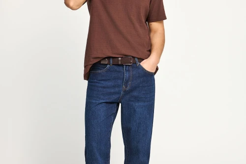 Funky Buddha Cotton Straight Fit Παντελόνι Τζιν Ανδρικό (FBM013-082-02-DK-BLUE)