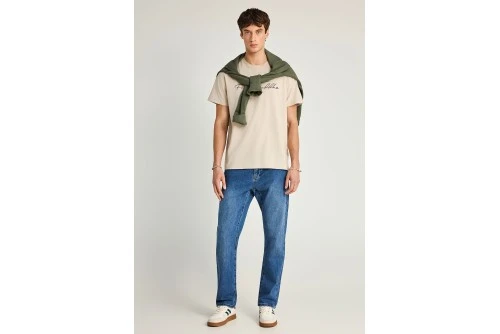 Funky Buddha Cotton Straight Fit Παντελόνι Τζιν Ανδρικό (FBM013-082-02-MD-BLUE)