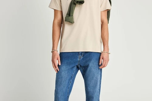 Funky Buddha Cotton Straight Fit Παντελόνι Τζιν Ανδρικό (FBM013-082-02-MD-BLUE)