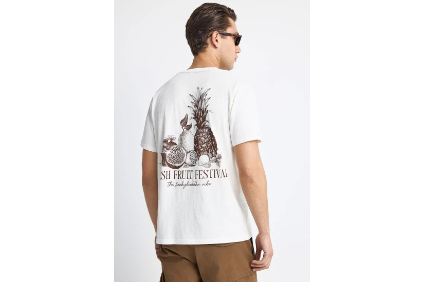 Funky Buddha Ανδρικό Κοντομάνικο T-Shirt Λευκό
