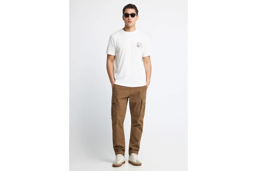 Funky Buddha Ανδρικό Κοντομάνικο T-Shirt Λευκό