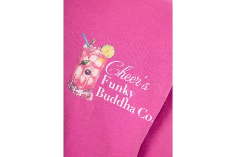 Funky Buddha Ανδρικό Κοντομάνικο T-Shirt Φούξια