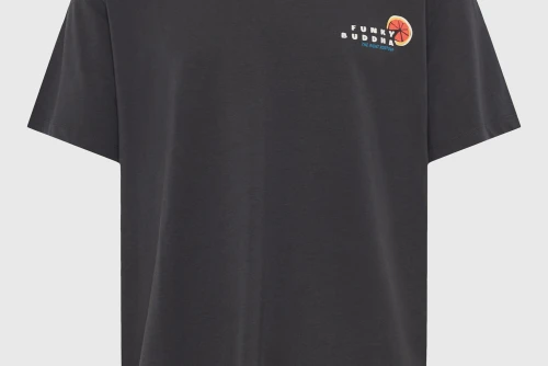 Funky Buddha Print On The Back T-Shirt Ανδρικό (FBM013-087-04-ANTHRACITE)