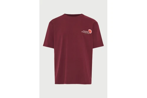 Funky Buddha Print On The Back T-Shirt Ανδρικό (FBM013-087-04-BURGUNDY)