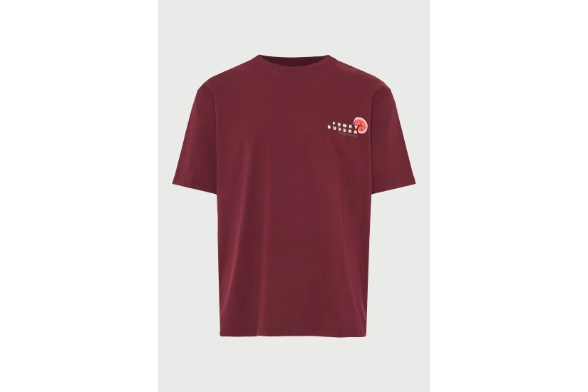 Funky Buddha Ανδρικό Κοντομάνικο T-Shirt Μπορντό