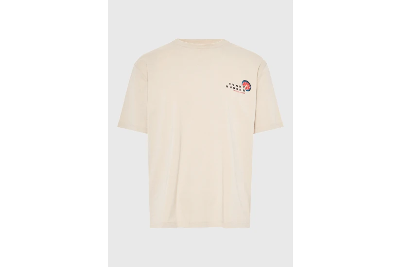 Funky Buddha Ανδρικό Κοντομάνικο T-Shirt Μπεζ