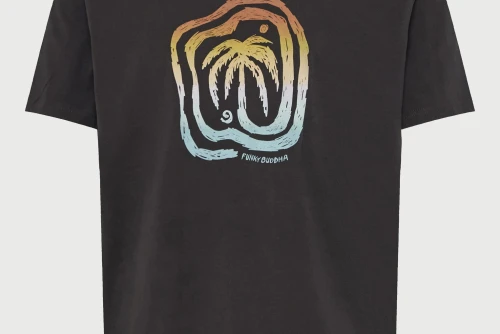 Funky Buddha Ανδρική Μπλούζα Κοντό Μανίκι Και Τύπωμα (FBM013-094-04-ANTHRACITE)