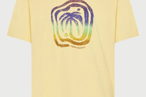 Funky Buddha Ανδρική Μπλούζα Κοντό Μανίκι Και Τύπωμα Fbm013-094-04-Mello (FBM013-094-04-MELLOW-YELLOW)