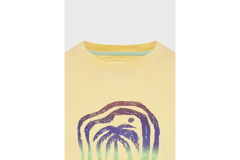 Funky Buddha Ανδρικό Κοντομάνικο T-Shirt Κίτρινο