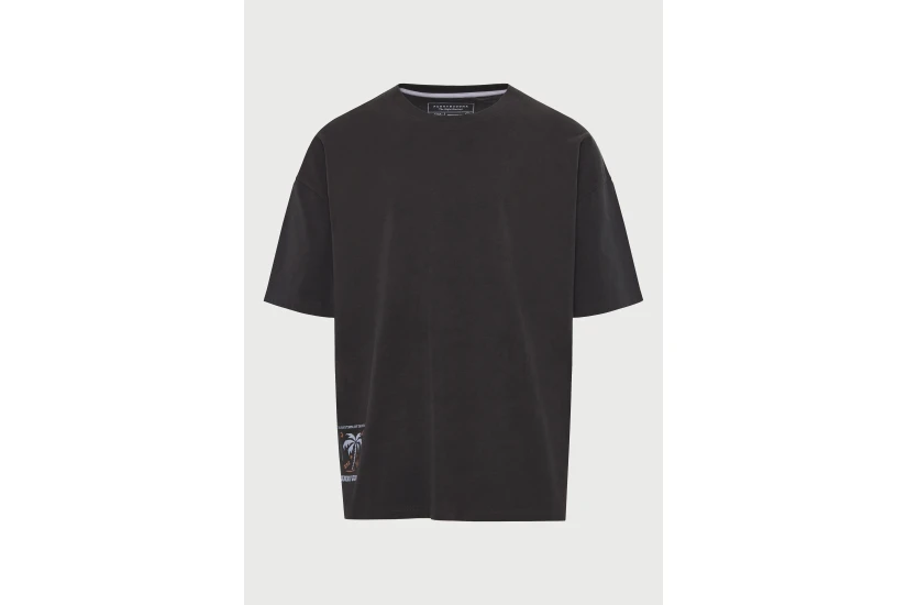 Funky Buddha Ανδρικό Κοντομάνικο T-Shirt Ανθρακί