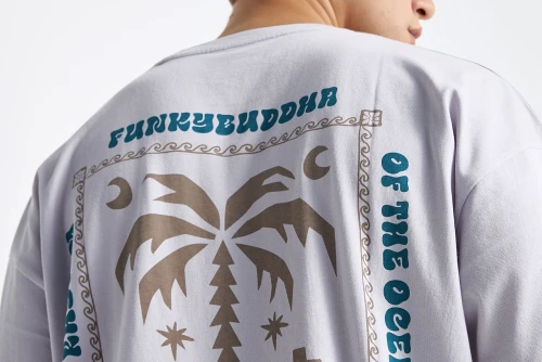 Funky Buddha Ανδρική Μπλούζα Κοντό Μανίκι Και Τύπωμα (FBM013-095-04-LILAC)